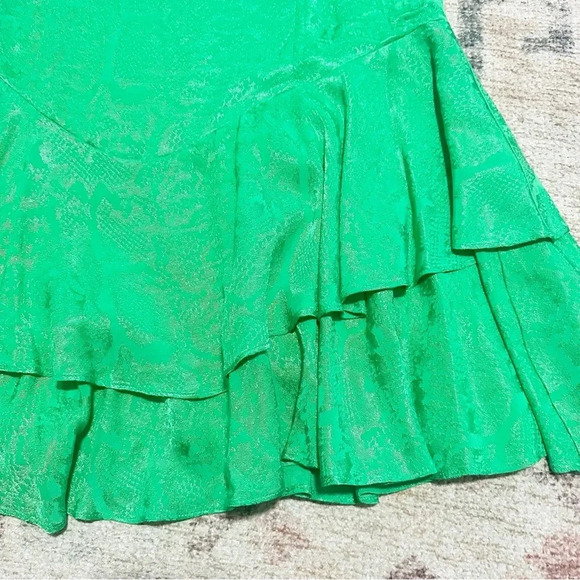 NWT Karen Millen Animal Jacquard Drop-Waist Dress - Green Size 4 new with tags - Picture 6 of 16